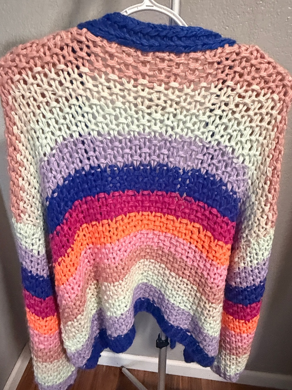 Pink Lily Crochet Cardigan - Picture 2 of 3